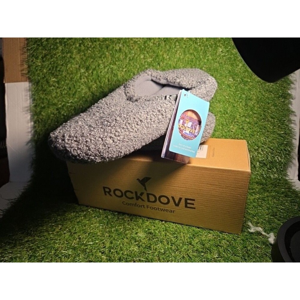 rockdove womens slippers size 8.5 Gray w/ memory foam